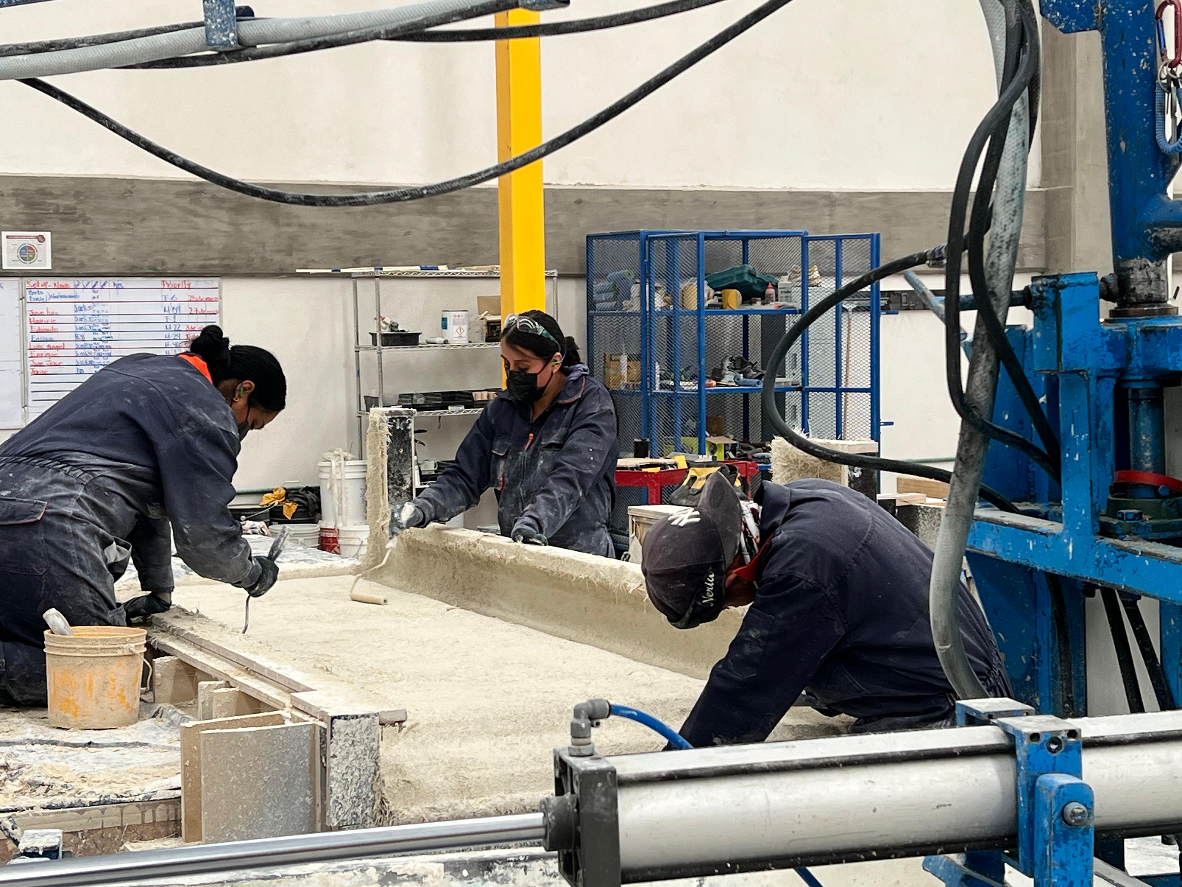 Proceso de control de calidad en fabricación de GFRC de MXUD