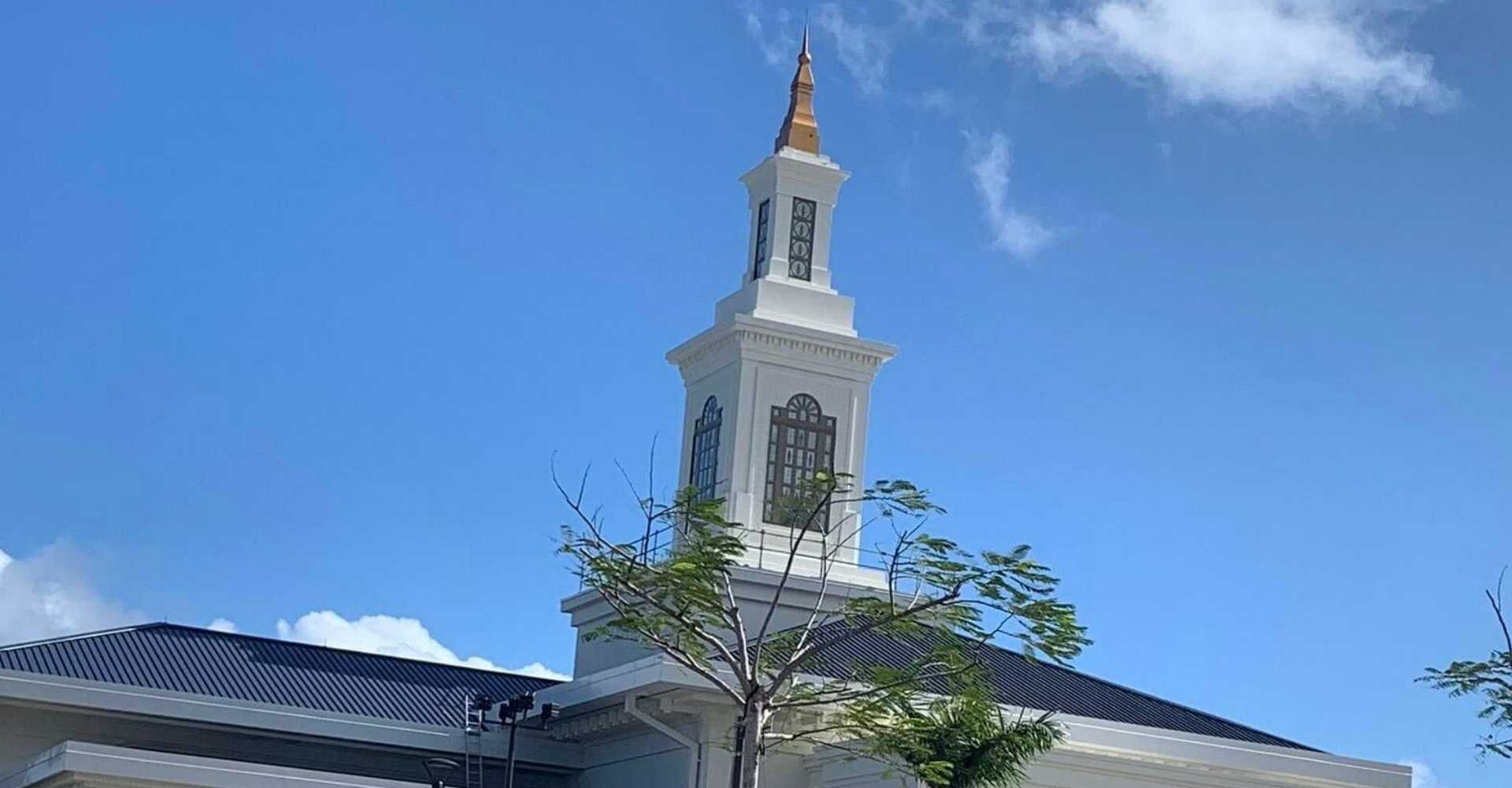Detalle interior de elementos de GFRC en el Templo de Pago Pago fabricados por MXUD
