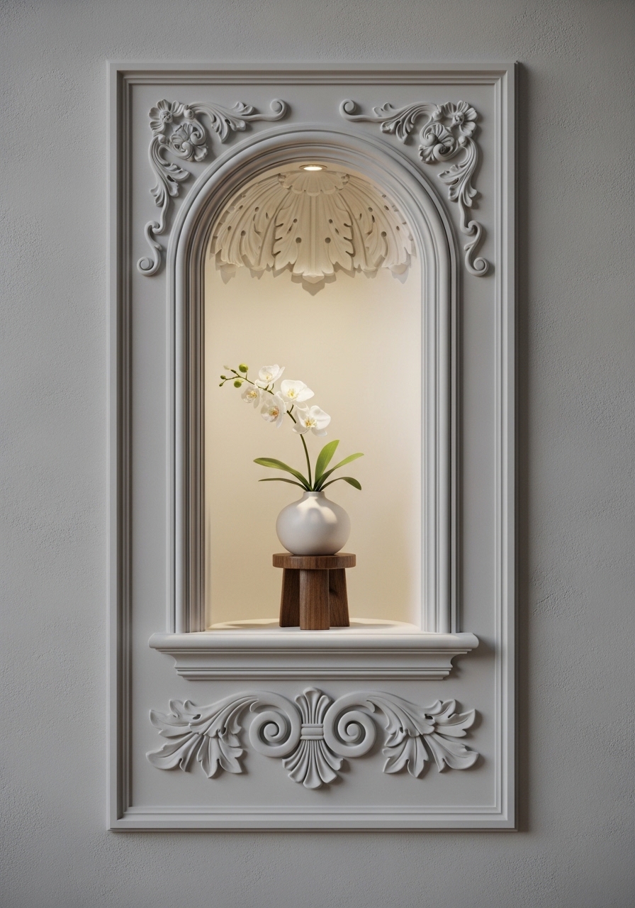 Nicho decorativo de GFRG para interiores de MXUD